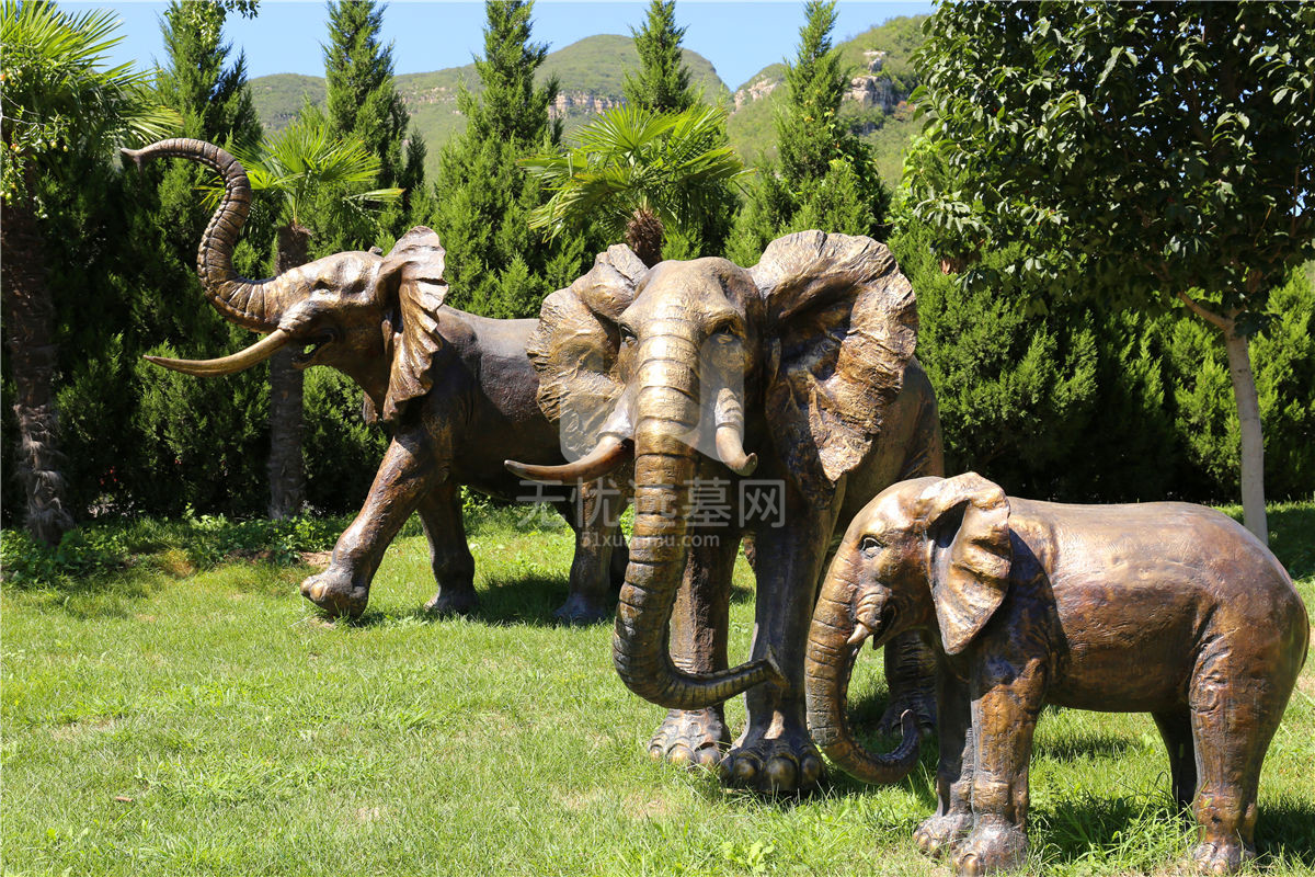 桃峰陵园象雕像